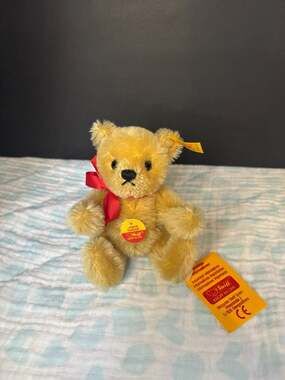 Steiff Original Teddybär 15 Yellow Mohair Jointed 6" Bear 030246